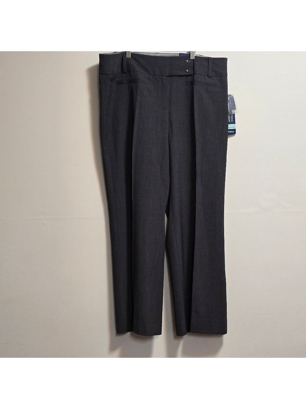 Reitmans Petites Wide Flare Leg Dark Gray Dress Pants Size 16P